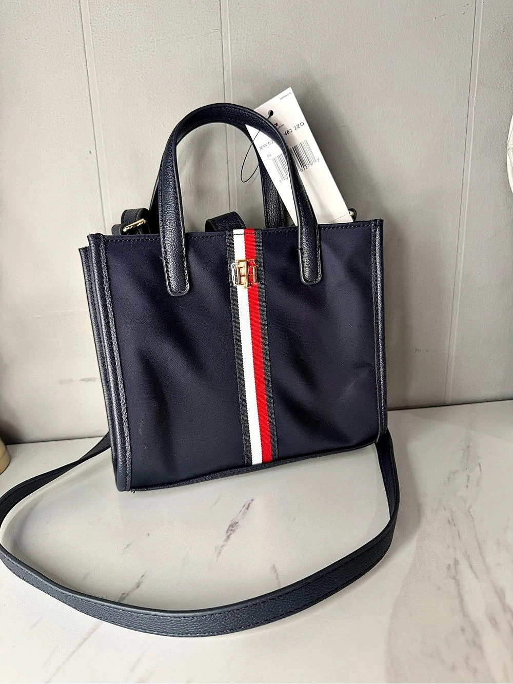 Tommy Hilfiger Color Block Tote in Blue & Red NWT